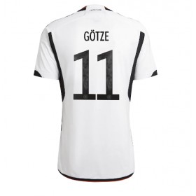 Herren Fußballbekleidung Deutschland Mario Gotze #11 Heimtrikot WM 2022 Kurzarm